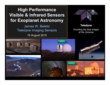 High Performance Visible and Infrared Sensors for Precise Radial