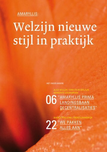 Brochure | Amarylllis: Welzijn nieuwe stijl in praktijk