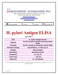 H. pylori Antigen ELISA - ELISA kits - Rapid tests