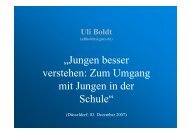 Ã¢Â€ÂžJungen besser verstehen: Zum Umgang mit Jungen in der Schule