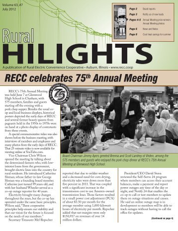 RECC celebrates 75th Annual Meeting - Rural Electric Convenience