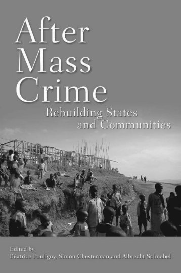 After mass crime: Rebuilding states and communities