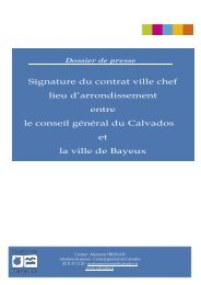 DOSSIER DE PRESSE - Conseil général du Calvados