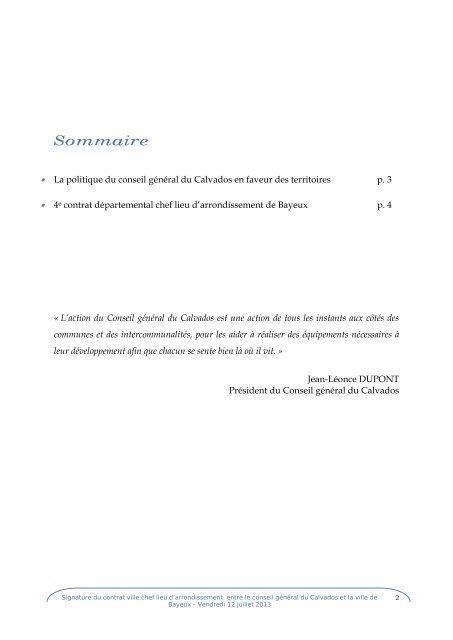 DOSSIER DE PRESSE - Conseil général du Calvados