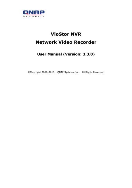 NVR user manual - Kamery IP