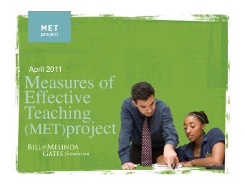 Measures of Effective Teaching (MET) project