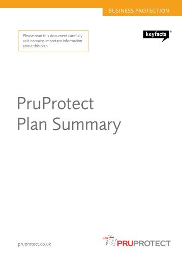 PruProtect Plan Summary