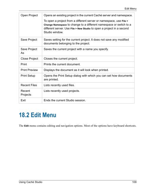 Using Caché Studio - InterSystems Documentation