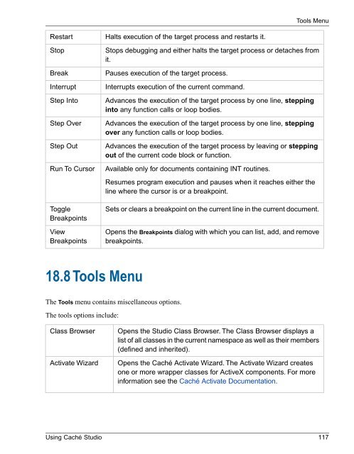 Using Caché Studio - InterSystems Documentation