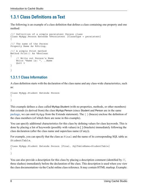 Using Caché Studio - InterSystems Documentation