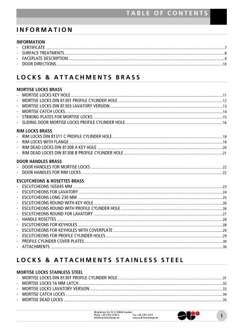 locks & attachments stainless steel