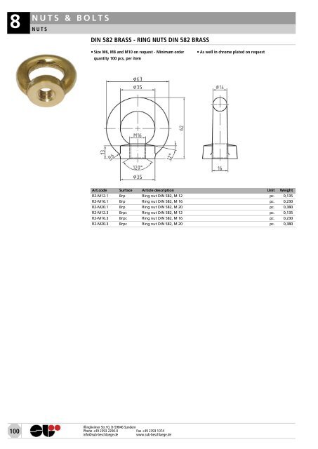 locks & attachments stainless steel