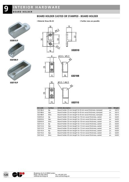 locks & attachments stainless steel