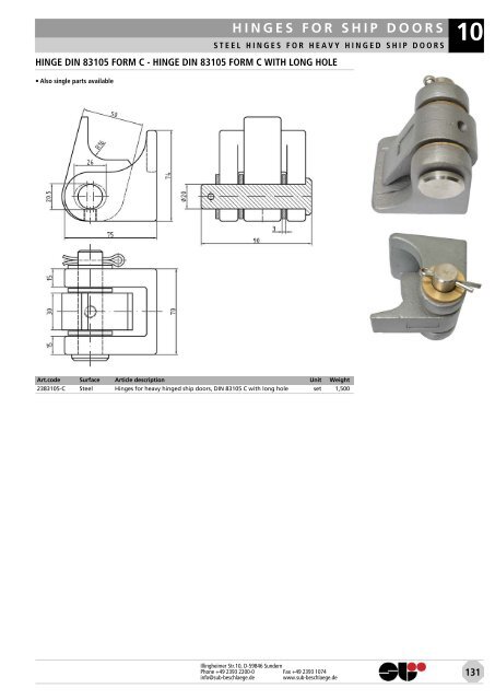 locks & attachments stainless steel