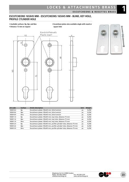 locks & attachments stainless steel