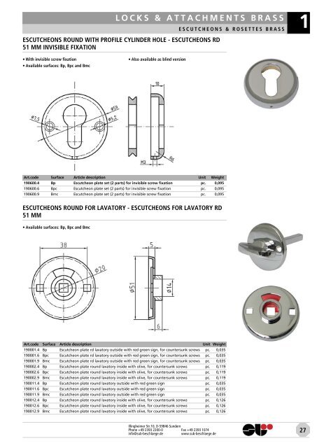 locks & attachments stainless steel