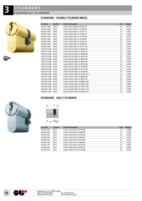 locks & attachments stainless steel