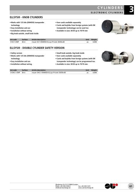 locks & attachments stainless steel