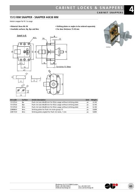 locks & attachments stainless steel