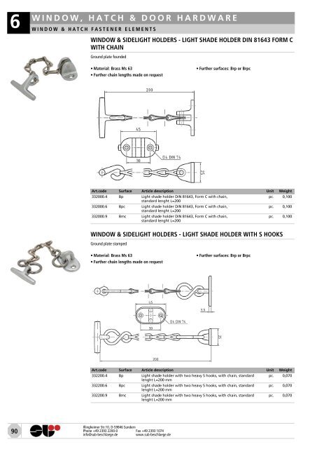 locks & attachments stainless steel