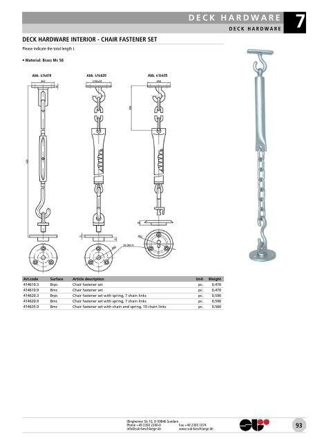 locks & attachments stainless steel