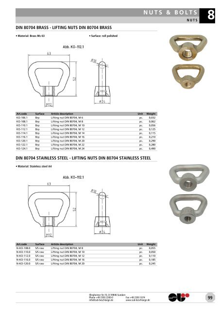 locks & attachments stainless steel