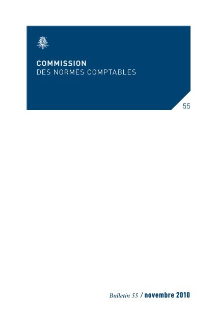 COMMISSION Bulletin 55 / novembre 2010