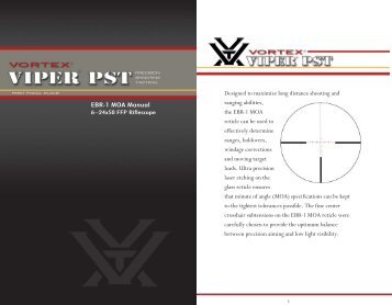 Vortex 6-24x50 FFP EBR-1 MOA reticle manual - EuroOptic.com