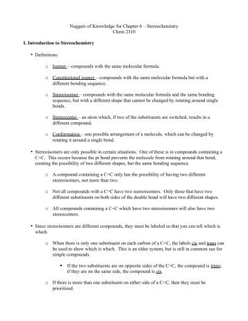 Nuggets of Knowledge for Chapter 5 – Nuclear Magnetic ...