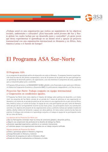 El Programa ASA Sur-Norte - ASA-Programm