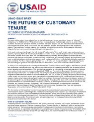 the future of customary tenure - Land Tenure and Property Rights ...