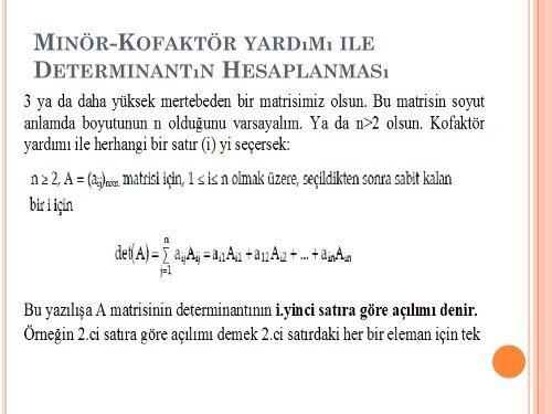 2-b) Matrislerin Tersi