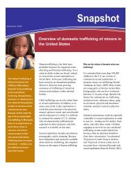 Overview of Domestic Trafficking of Minors in the United States ...