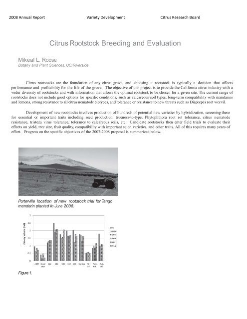 2008 Michael L Roose (Rootstock Breeding & Evaluation) - Citrus ...