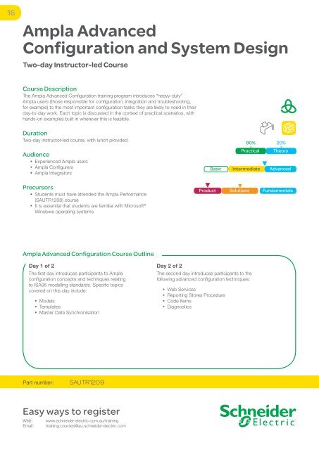 Schneider Electric Training Courses 2012