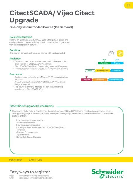 Schneider Electric Training Courses 2012