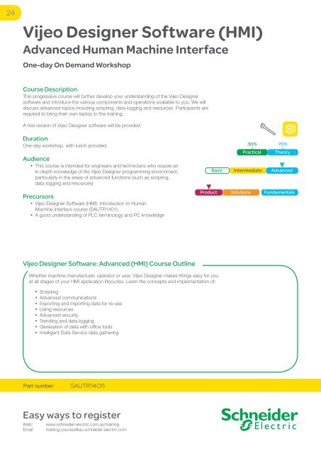 Schneider Electric Training Courses 2012