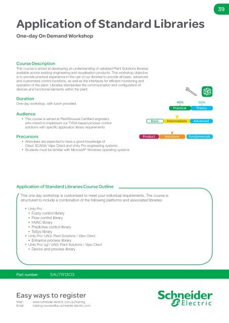 Schneider Electric Training Courses 2012