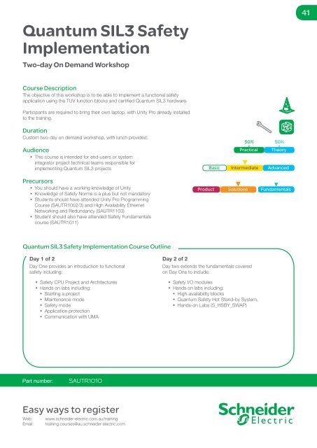 Schneider Electric Training Courses 2012