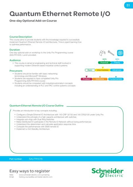 Schneider Electric Training Courses 2012