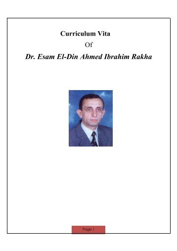 Dr. Esam El-Din Ahmed Ibrahim Rakha