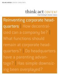 act CONTENT "Reinventing corporate headquarters" - Roland Berger