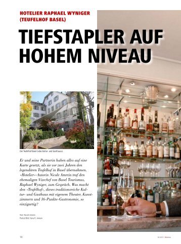 hotelier raphael wyniger (teufelhof basel) - hoteljournal.ch