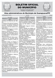 Boletim Oficial 867 - Prefeitura de Guarapuava