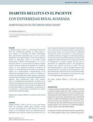 diabetes mellitus en el paciente con enfermedad renal avanzada