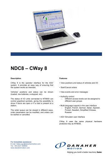 NDC8 – CWay 8 - Danaher Motion