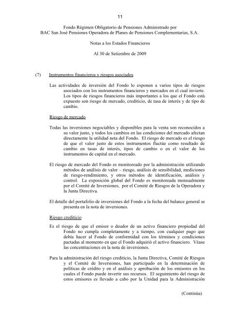 Modelo informe de Fondos de Inversión - Credomatic