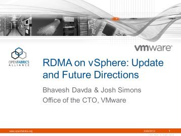 RDMA on vSphere