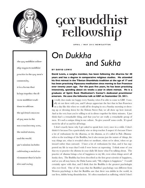 2012.04 David Lewis (On Dukkha and Sukha).pdf - Gay Buddhist ...