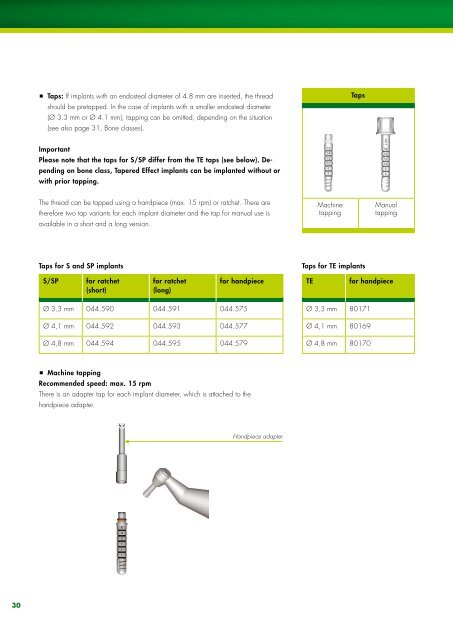 Basic information on the SURGICAL PROCEDURE - Straumann